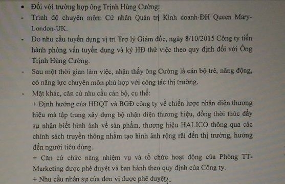Habeco trần tình việc bổ nhiệm con ông Trịnh Xuân Thanh 
